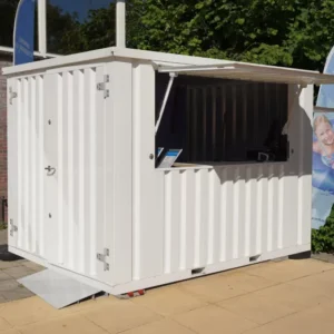 Demontierbarer Barcontainer 4×2m XL Weiß