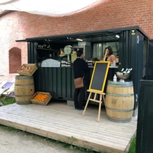 Demontierbarer Barcontainer 4×4m XL Grün