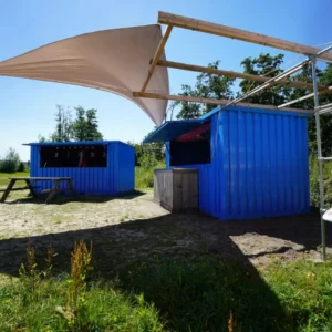 Zerlegbarer Bar-Container XL 3 x 2 m Blau