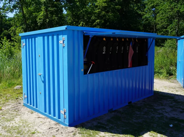 Zerlegbarer Bar-Container XL 3 x 2 m Blau – Bild 4